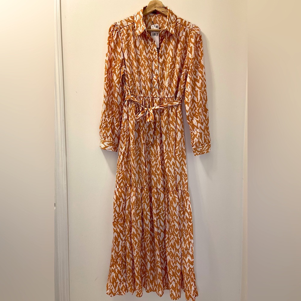 2XTREMZ BELTED VOLUMINOUS LONG SLEEVES DRESS